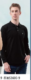 30支四角網眼POLO衫 長袖   53600-9
