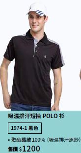 吸濕排汗短袖POLO衫 1974-1